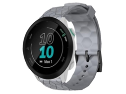 Lurelia Pulseira De Silicone Cor Sólida Com Padrão Futebol 20 Mm, Compatível Garmin Forerunner 55 (cinza)