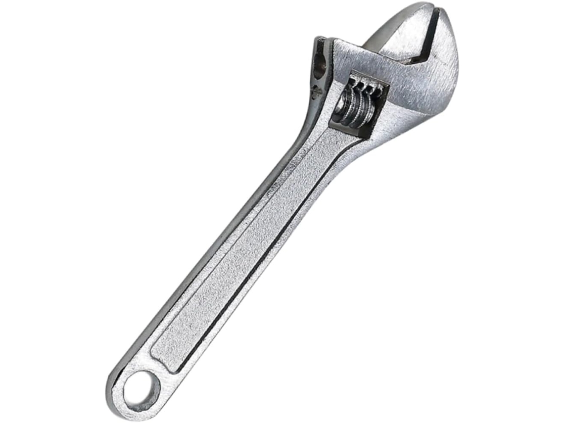 Chave De Catraca Mini Ajustável De 100 Mm, Ferramenta Manual De Metal Prateado | Protetora