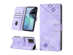 Capa De Celular Em Couro Texturizado Com Toque Aveludado Para Motorola Moto G72