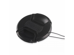 Capa de lente frontal universal preta em abs 58mm para câmera, acessório de reposição S/MARCA