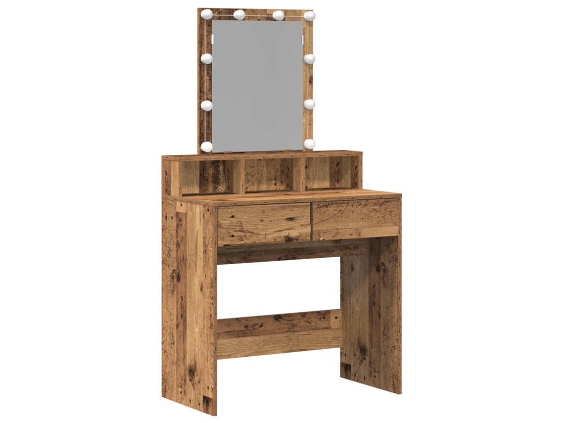 Conjunto 1 Vaidade Para Quarto Vidaxl Castanho Derivados De Madeira (80 X 41 X 144,5 Cm)