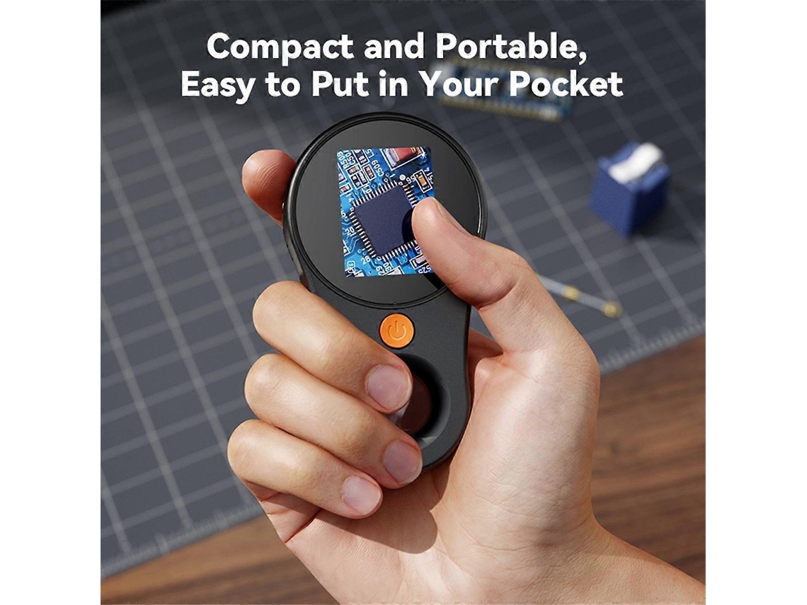 Microscópio Digital Portátil Com Ampliação De 500x E Lâmpada Para Eletrônicos, Moedas E Joias Brilvibera