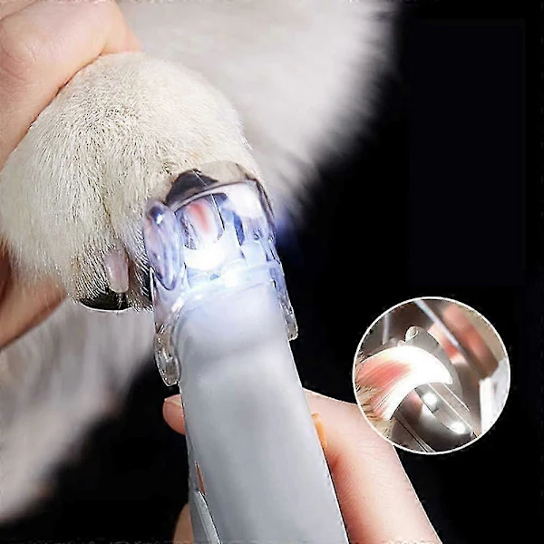 Cortador de unhas para animais de estimação com lupa de LED