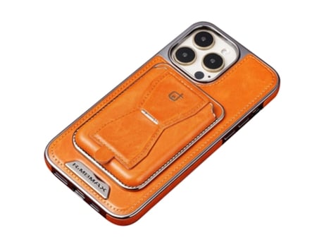 Suporte Casa Inch Para Iphone 13 Pro Max Rmbmax Pele Sintética Magnética Laranja
