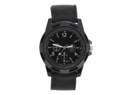 Relógio de Pulso Analógico Eletrônico Militar com Pulseira de Nylon Preto
