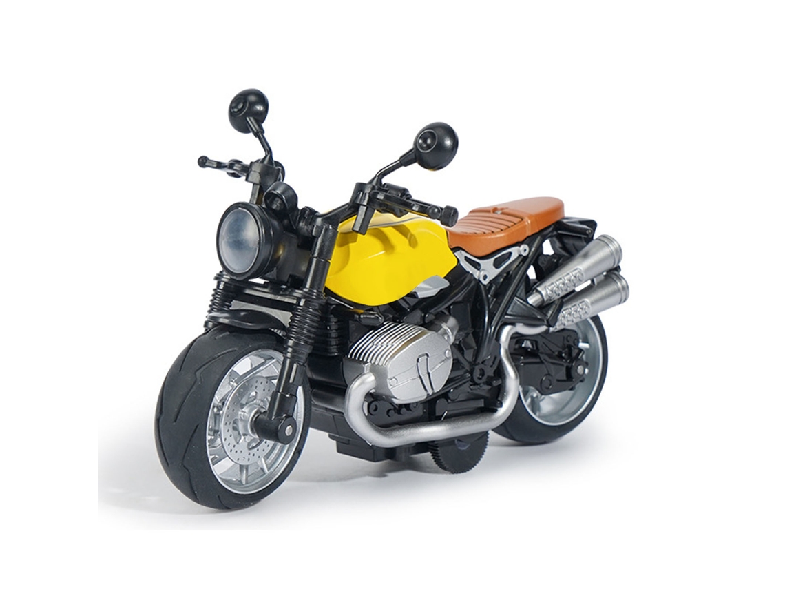 Modelo De Motocicleta De Brinquedo Escala 1:12 Com Funcionalidade De Retração