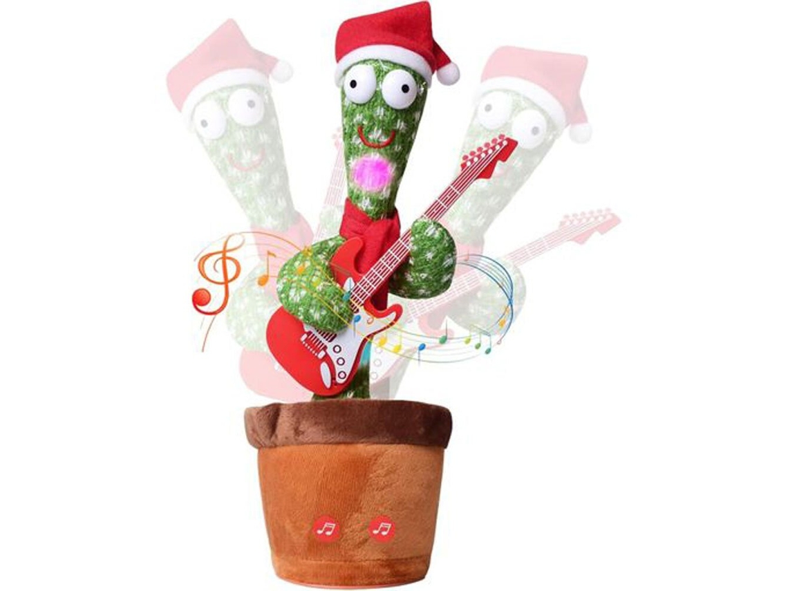 Peluche Interactivo Dancing Cactus Arzopa | Guitarra De Natal | Repete Audição | 120 Canções
