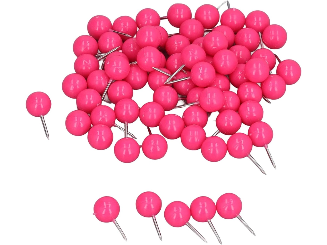 100 Tachinhas De Cortiça, Tachinhas De Aço Com Cabeça De Plástico, Tachinhas Decorativas Para Murais, Pôsteres, Material