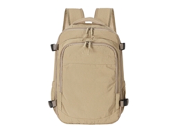 Mochila (cáqui), grande capacidade, ideal para viagens curtas, multifuncional.