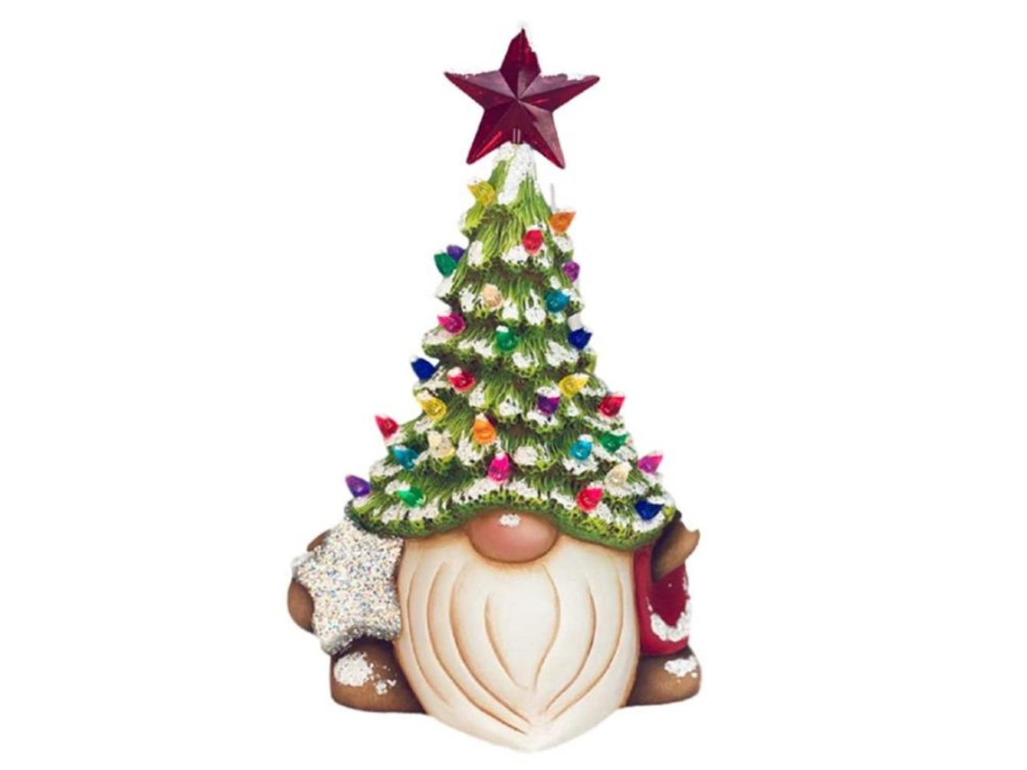 Christmas Tree Gnome Santa Resin Dwarf CHABERLU
