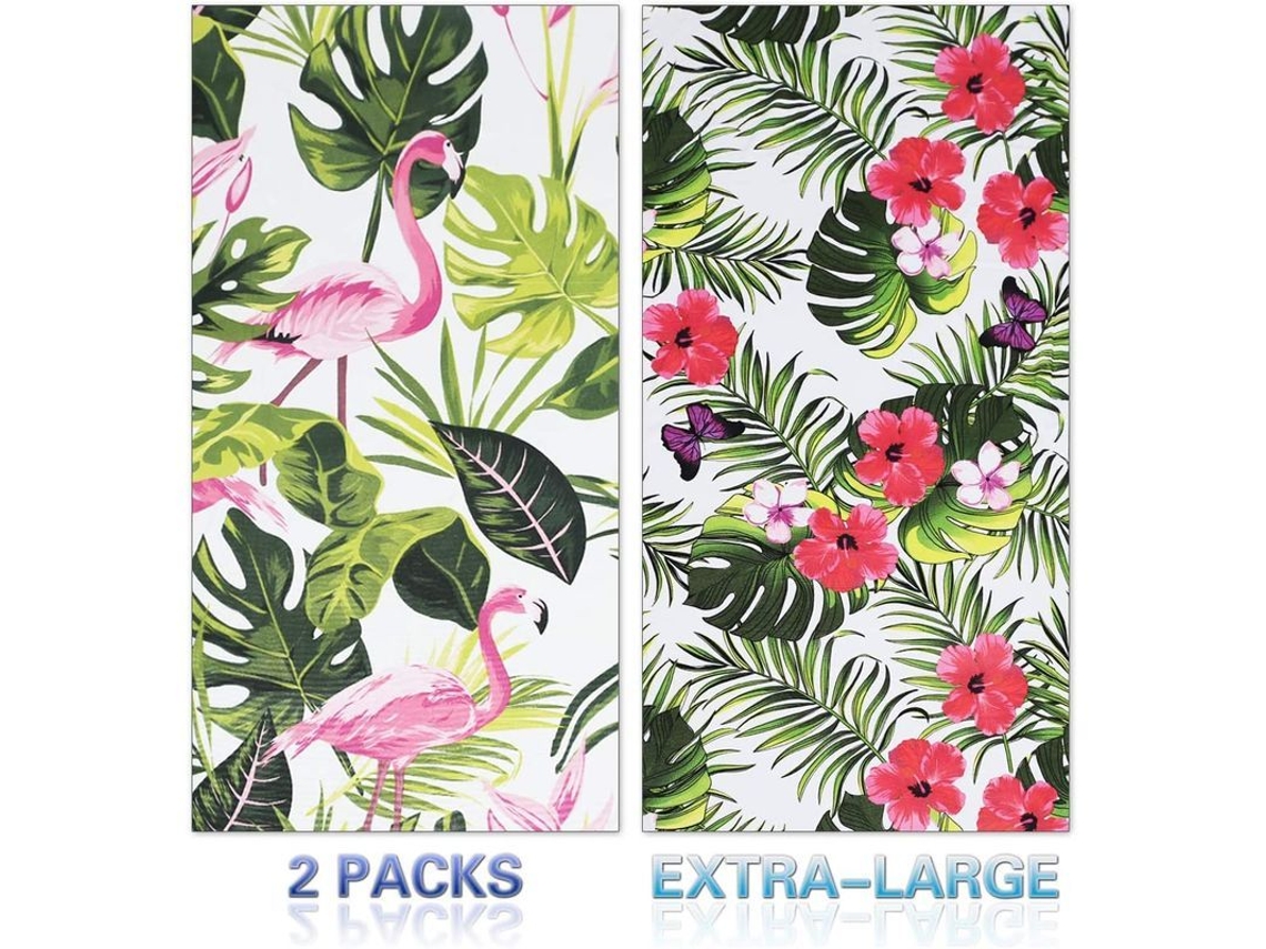 Toalhas de praia Nova Line, microfibra, oversized, pacote com 2, 75x150cm, multiuso, resistente e ambiental