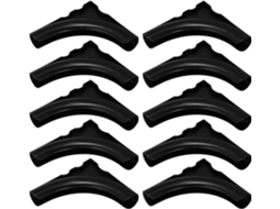 Conjunto De 10 Protetores Plástico Preto Para Pés Móveis Com