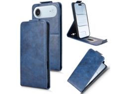 Capa De Couro Para Iphone 17 Air Shell Com Fecho Magnético Vertical E Fivela.