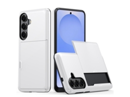 Capa Para Samsung Galaxy A37, Capa À Prova De Quedas Com Compartimento Para Cartão (branca) Digitallab