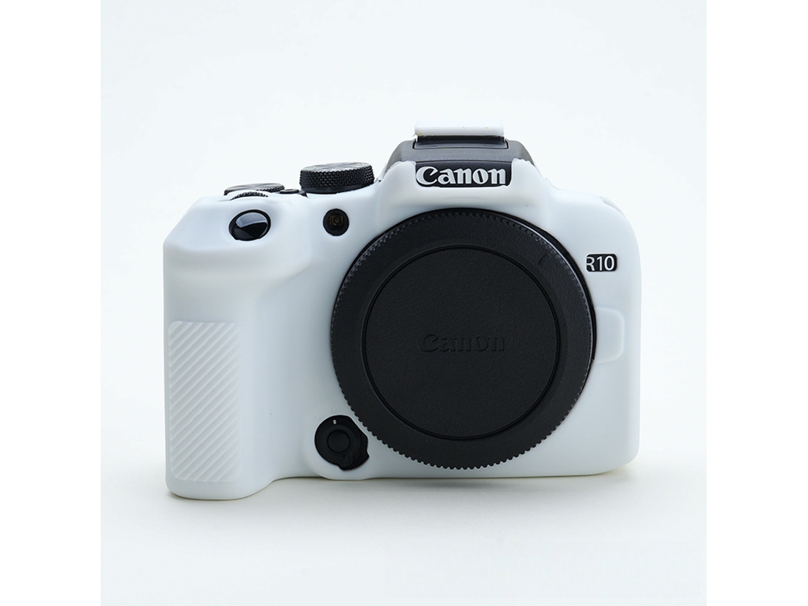 Capa para Canon Eos R10 Capa Protetora Macia de Silicone para Câmera CUICH (branca)