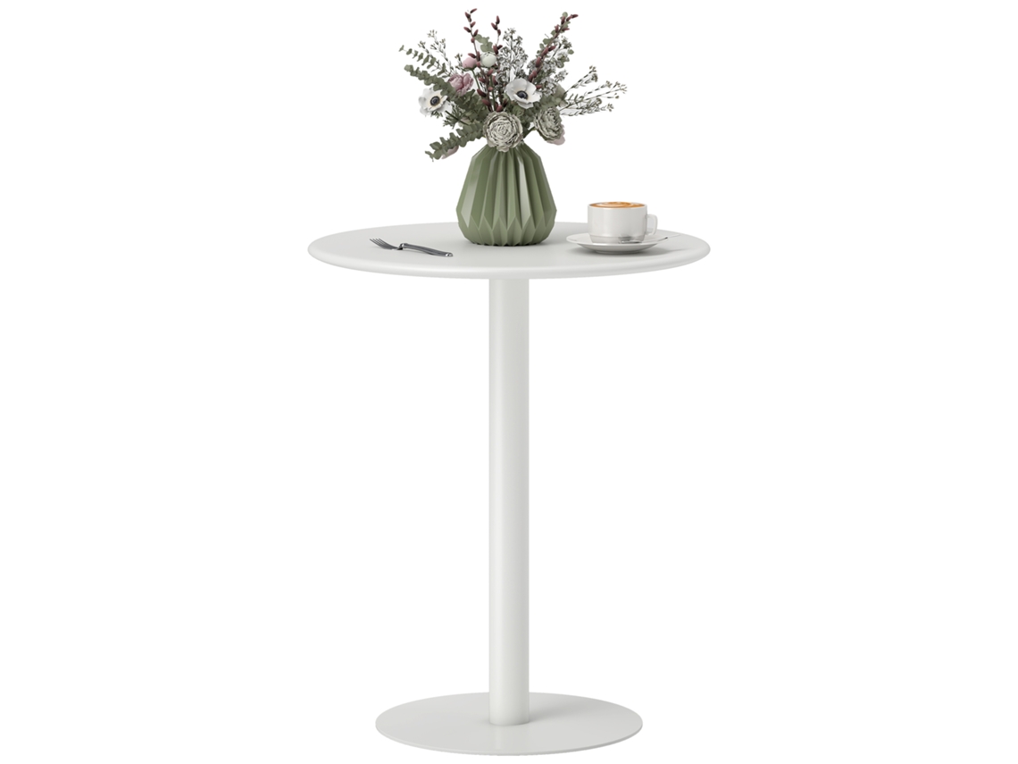 Mesa redonda 2 pessoas, aço, ø60x72cm, branco BTFORUS