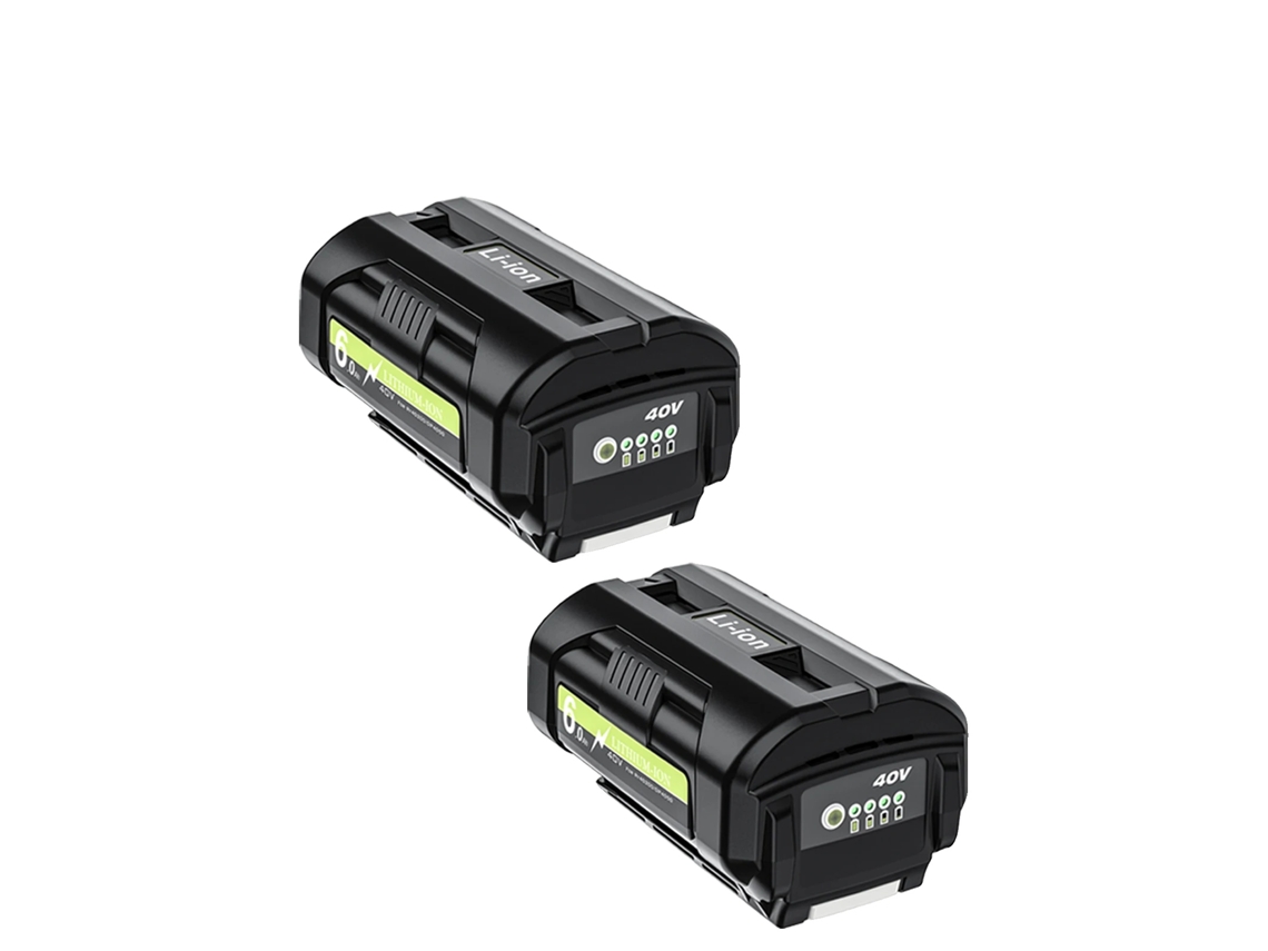 Bateria De Substituição, Capacidade De 6000mah, Saída De 40v, Compatível Com Ryobi, 2x 6.0ah Bateria