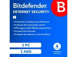 BITDEFENDER Internet Security (1 Dispositivo - 1 Ano - PC - Formato Digital)