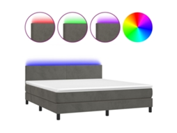 Box Spring Bed, Box Spring Beds Vidaxl Cinzeto Veludo (180 X 200 Cm)