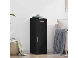 Vidaxl Buffet Com Gaveta Carvalho Preto 30 X 42,5 X 93 Cm