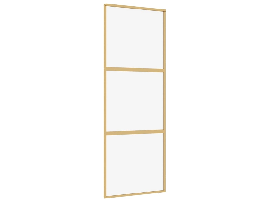 Porta Deslizante VIDA XL Vidro Esg/Alumínio Dourado 76X205 Cm
