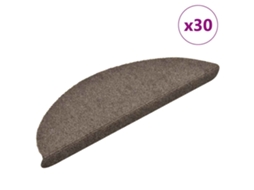Vidaxl Tapetes De Escada Autoadesivos 30 Peças 56x17x3 Cm Bege Semicircular