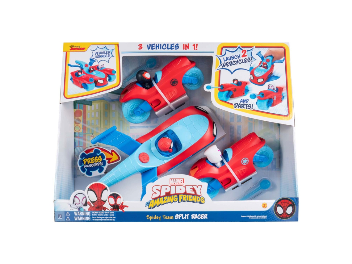 Brinquedo Carrinho Spidey Web Team Split Racer Ação JAZWARES