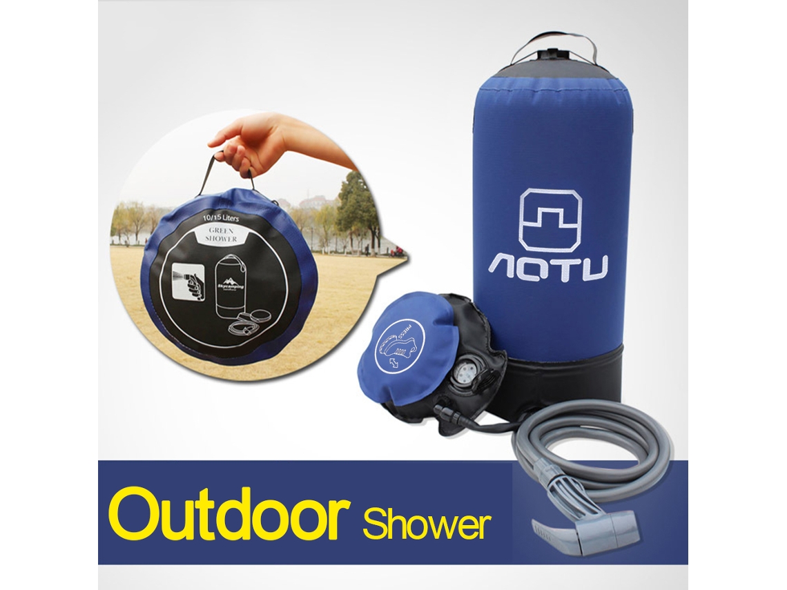 Ducha Portátil com Bomba Pedal 11l para Camping