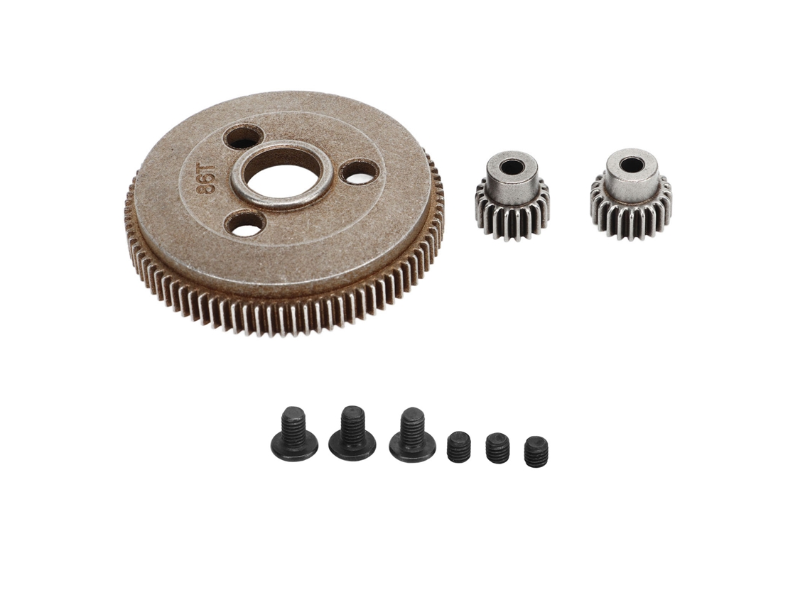 Engrenagem De Correia Para Carro Rc 1/10 86t 19t 21t Aço Substituição Para Traxxas Slash 2wd Rustler Stamped