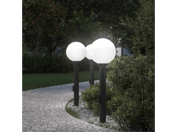 Vidaxl Luminárias De Poste Com Tomada, 3 Peças, 80 Cm, Pretas, Ip44