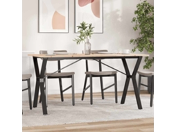 Vidaxl Mesa De Jantar Estrutura Em Y 140x80x75cm Pinho E Aço
