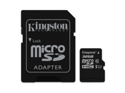 Cartão de Memória KINGSTON TECHNOLOGY microSDHC Class 10 UHS-I Card 32GB