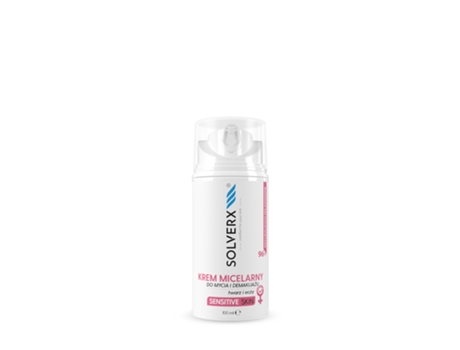 Kreme Micelar Solverx Pele Sensível P/ Mulheres, Limpeza Suave, 100ml