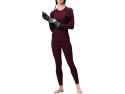 Omni-2 Peças De Roupa Interior Térmica Feminina De Inverno Com Forro Polar Espesso Quente Gola O Manga Longa Calças