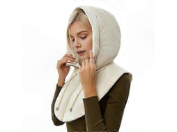 Colete Com Capuz Feminino Versátil Para Camadas, Acolhedor E Estiloso Para Inverno Bege
