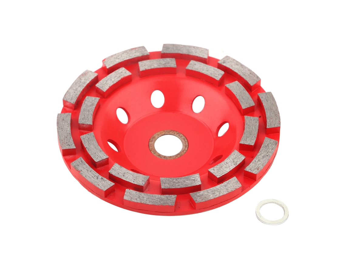 Disco De Esmeril De Segmento Doble Cerámica Concreto Piedra Natural Rojo 125*22.23mm