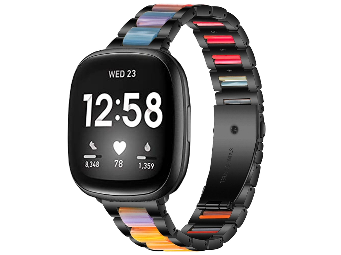 Bracelete Aço Turmalina para Fitbit by Google Versa 3 Turmalina