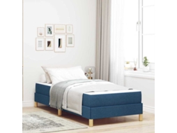 Vidaxl Cama Box Com Colchão Azul 80 X 200 Cm Tecido
