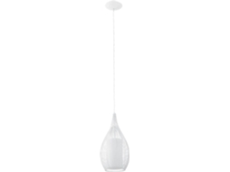 Candeeiro Suspenso EGLO Razoni (Branco - E27 - 1 x 60 W - Aço e Vidro)