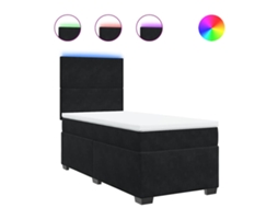 Box Spring Bed, Box Spring Beds Vidaxl Preto Veludo (100 X 200 Cm)
