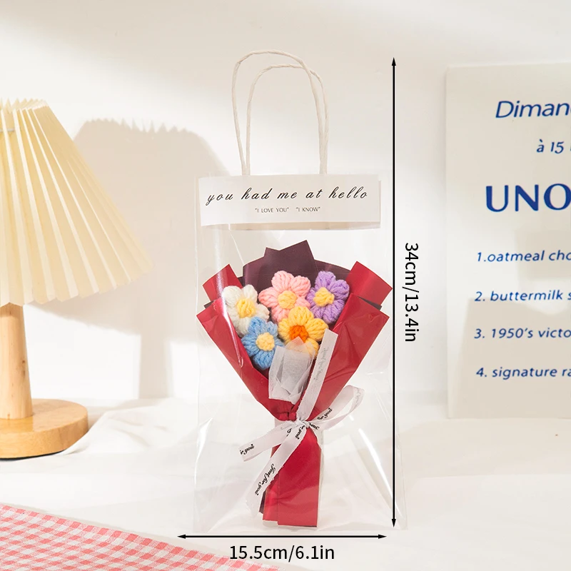 Mini Buquês De Crochê, Presentes De Flores De Crochê Feitos À Mão