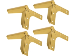 Pés De Sofá Em Ferro Dourado, Conjunto De 4 Pés Modernos