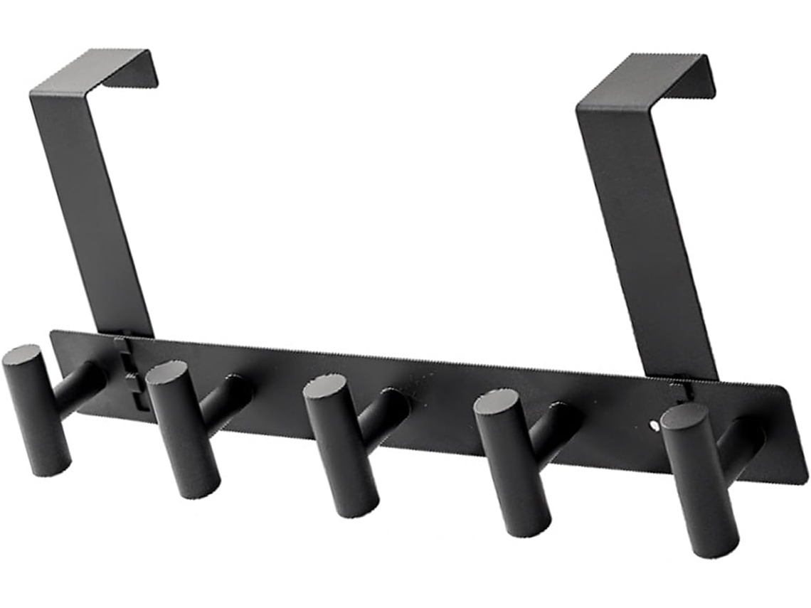Conjunto De 5 Ganchos Metal Resistentes Porta Com Almofadas Antiderrapantes, Perfeitos Organizar Banheiro