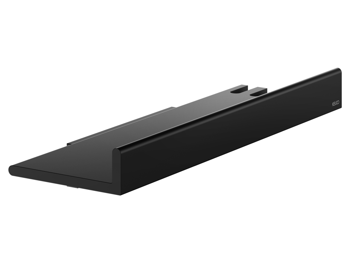 Base De Duche Keuco Reva Com Rodo De Vidro, Amovível, 12859370000, Cor Matt Preto