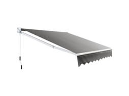 Toldo Retrátil Pátio Alumínio 245x200 Cm Cinza NORTHIX