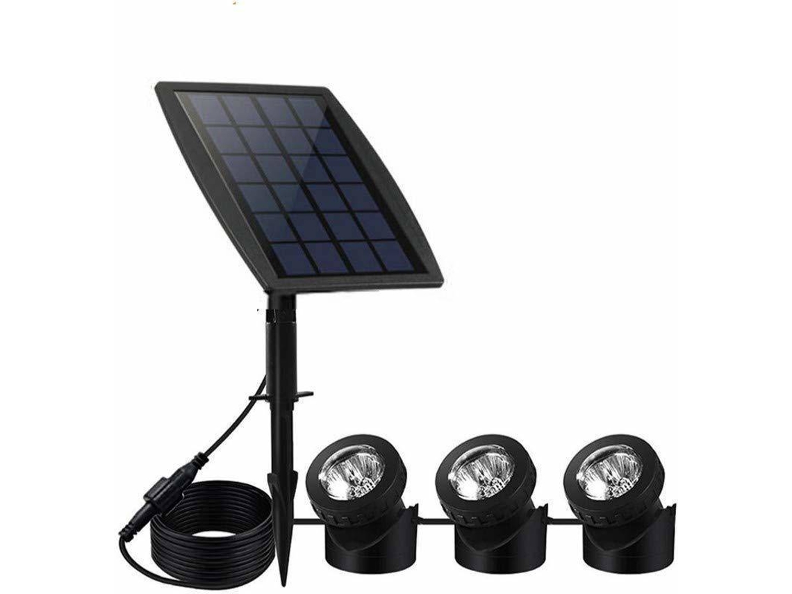 Luzes LED Solar HANYING Pack 3 Lâmpadas Underwater (Preto)