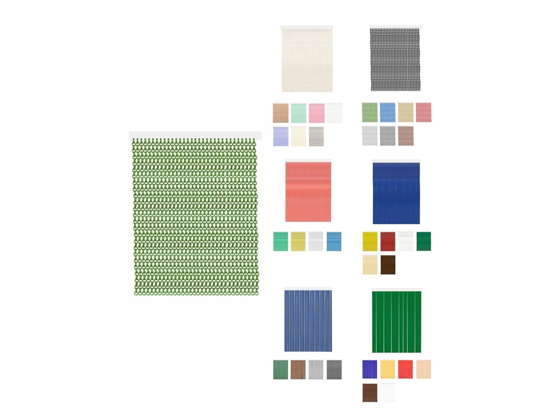 Cortinas De Exterior Impermeables – Cortinas Antimoscas Para Terrazas Y Porche Krismar - Verde 80 X 240 Cm