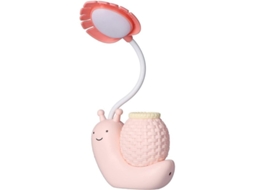 Lâmpada De Escritório Led Caracol Animalito Com Portaminas Flexível Usb Carga Suave Antiparábolas