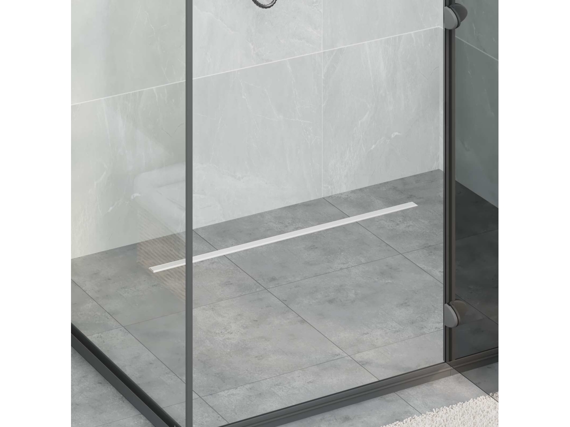 Vidaxl Ralo De Chuveiro 360° Com Modelo Slim Prateado 80 Cm