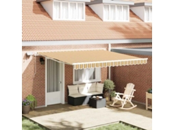 Vidaxl Toldo Retrátil Multicolor 400 × 300 Cm Tecido E Alumínio